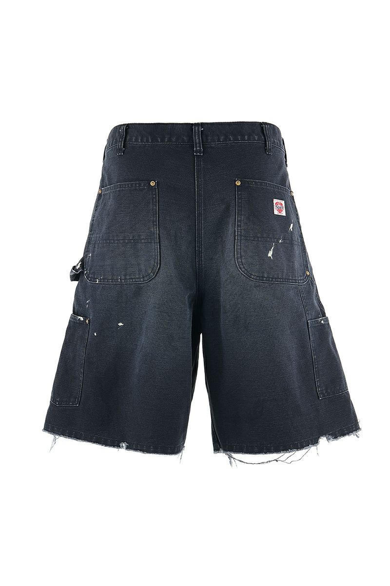 SAINT Mxxxxxx(セントマイケル) SM-HR8-0000-071 / DOUBLE KNEE SHORTS / BLACK ダブルニーショーツブラック