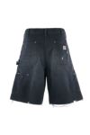 SAINT Mxxxxxx(セントマイケル) SM-HR8-0000-071 / DOUBLE KNEE SHORTS / BLACK ダブルニーショーツブラック