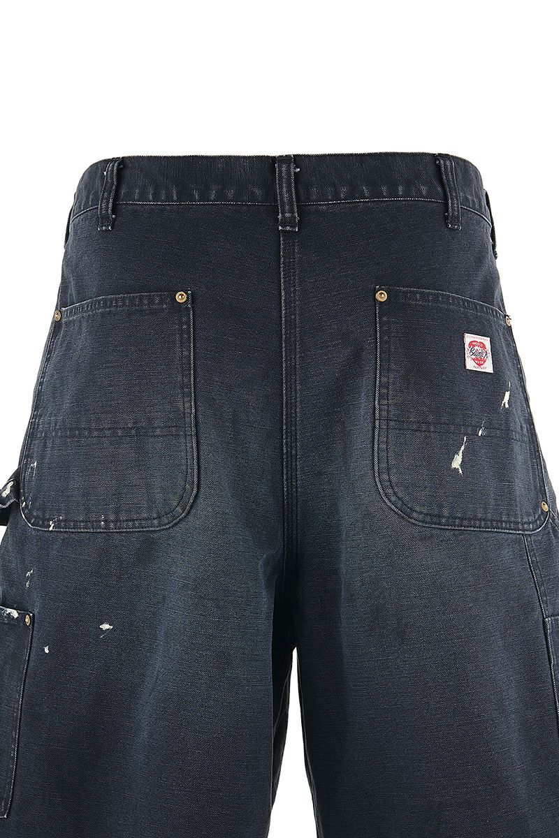 SAINT Mxxxxxx(セントマイケル) SM-HR8-0000-071 / DOUBLE KNEE SHORTS / BLACK ダブルニーショーツブラック