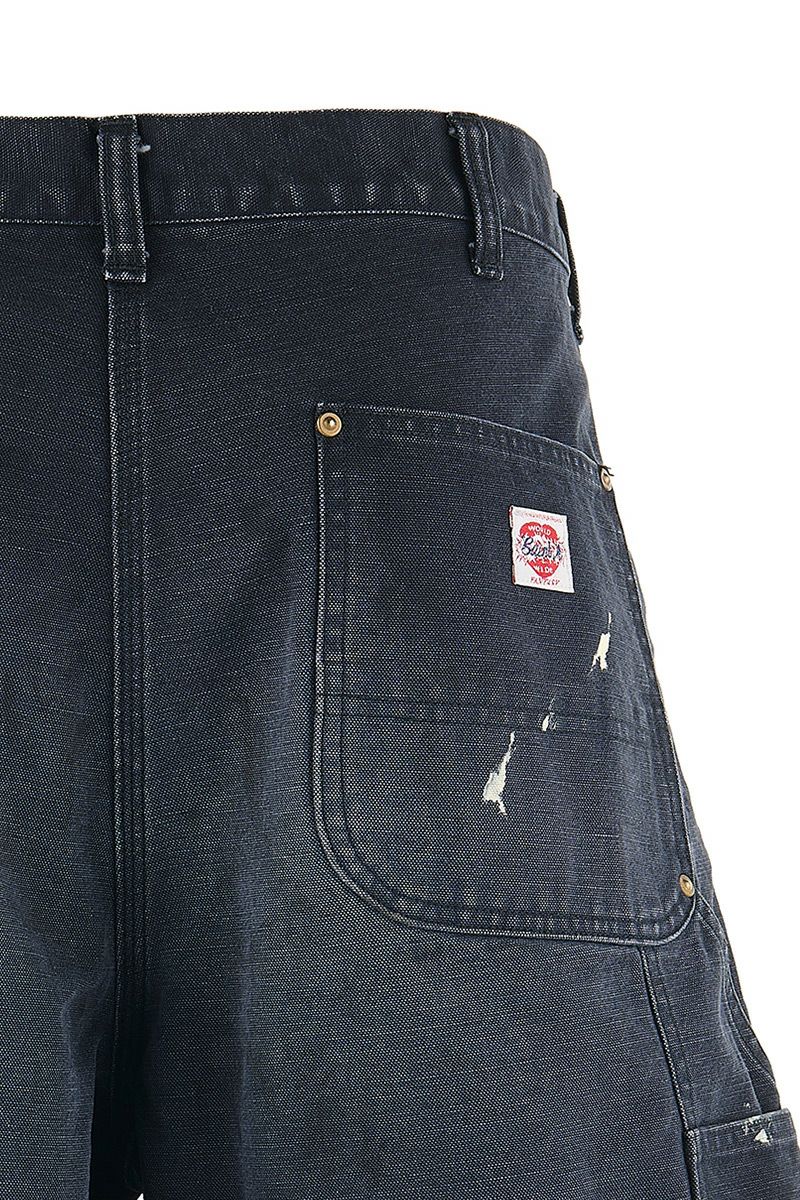 SAINT Mxxxxxx(セントマイケル) SM-HR8-0000-071 / DOUBLE KNEE SHORTS / BLACK ダブルニーショーツブラック