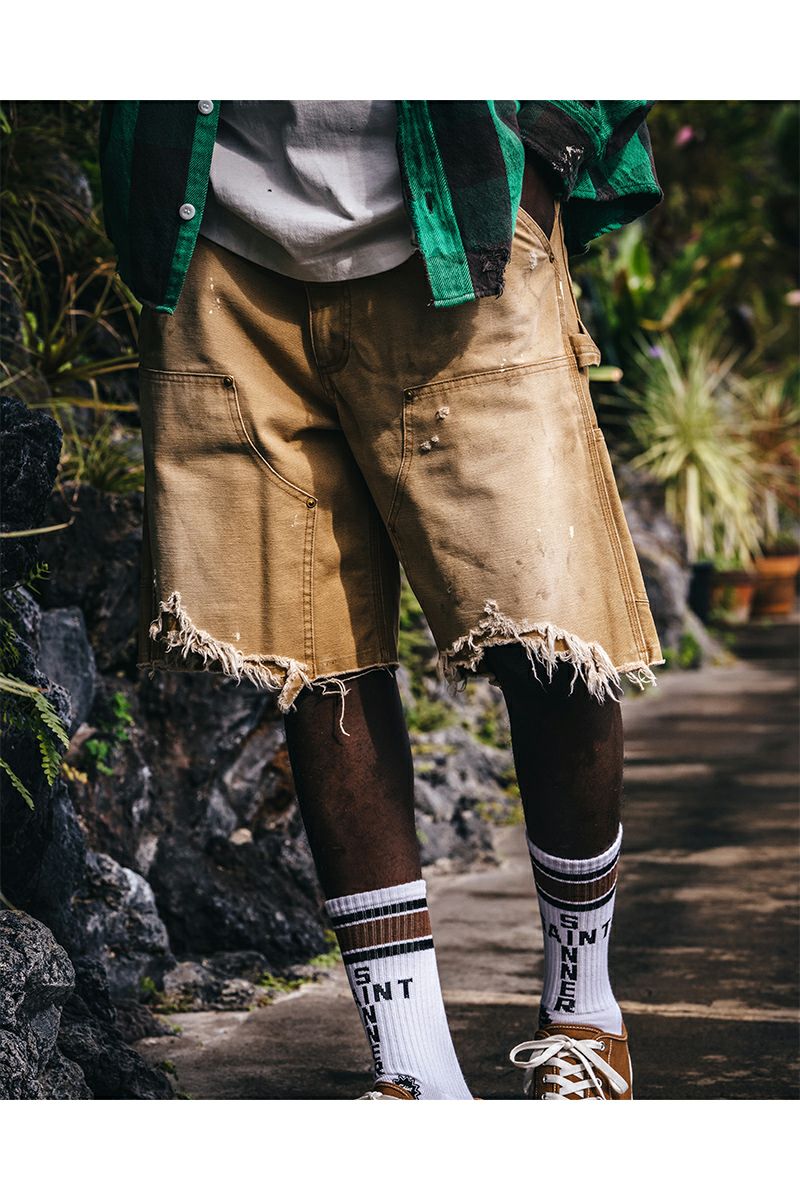 SAINT Mxxxxxx(セントマイケル) SM-HR8-0000-072 / DOUBLE KNEE SHORTS / BEIGE ダブルニーショーツベージュ