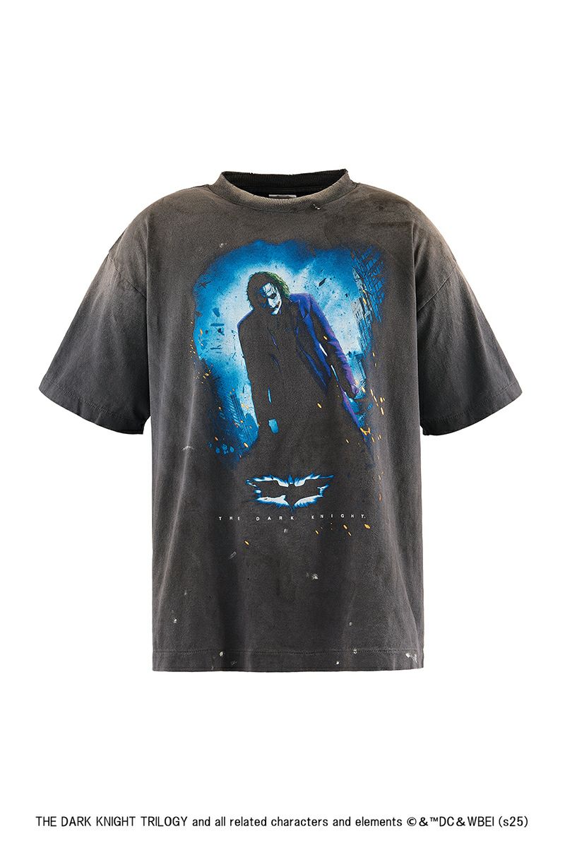 SAINT Mxxxxxx(セントマイケル)；SM-HR8-0000-C54 / BTM_SS TEE / DARKNIGHT / BLACK バットマンダークナイト半袖Tシャツ
