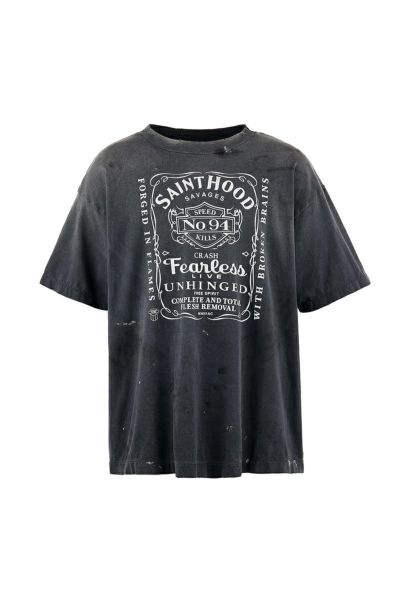 SAINT Mxxxxxx(セントマイケル) SM-HR8-0000-C70 / NH_SS TEE / STHD.FEARLESS / BLACK NEIGHBORHOOD ネイバーフッド半袖Tシャツ ブラック