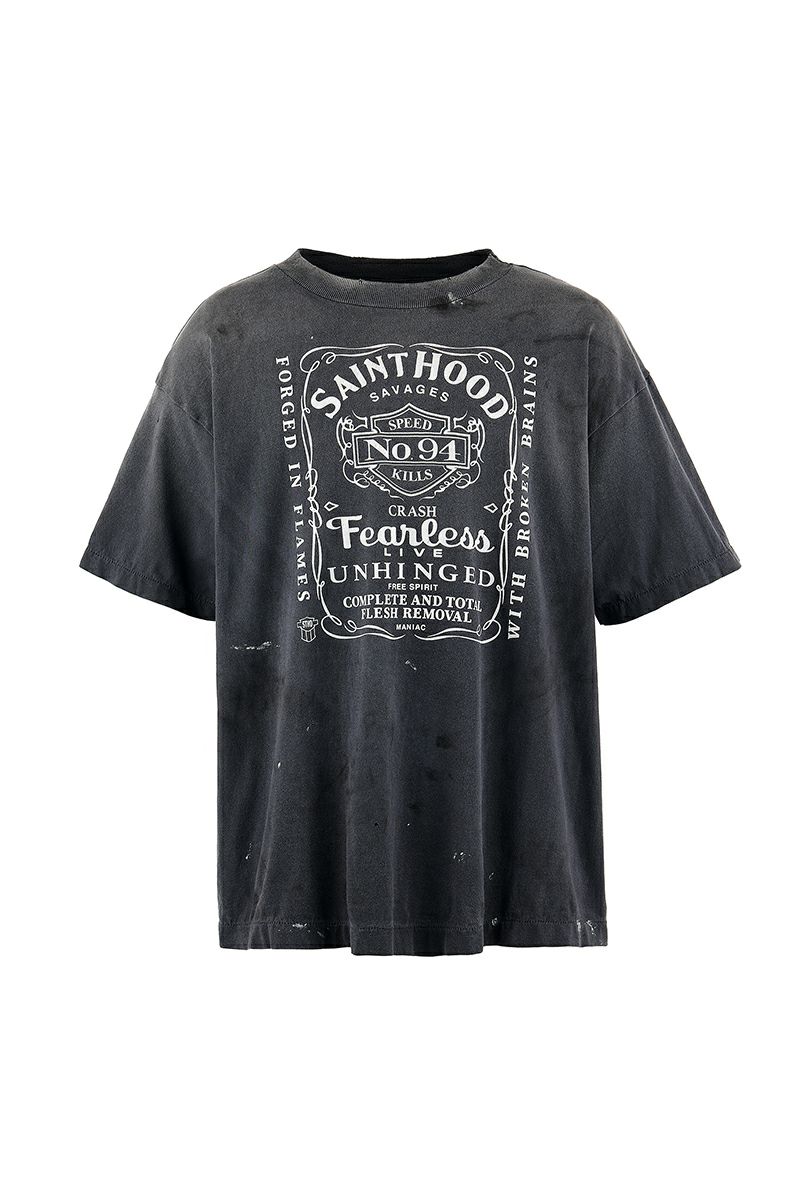 SAINT Mxxxxxx(セントマイケル) SM-HR8-0000-C70 / NH_SS TEE / STHD.FEARLESS / BLACK NEIGHBORHOOD ネイバーフッド半袖Tシャツ ブラック