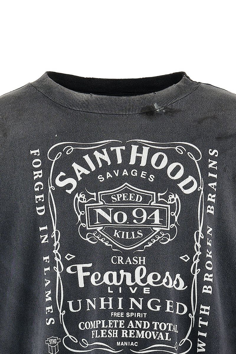 SAINT Mxxxxxx(セントマイケル) SM-HR8-0000-C70 / NH_SS TEE / STHD.FEARLESS / BLACK NEIGHBORHOOD ネイバーフッド半袖Tシャツ ブラック