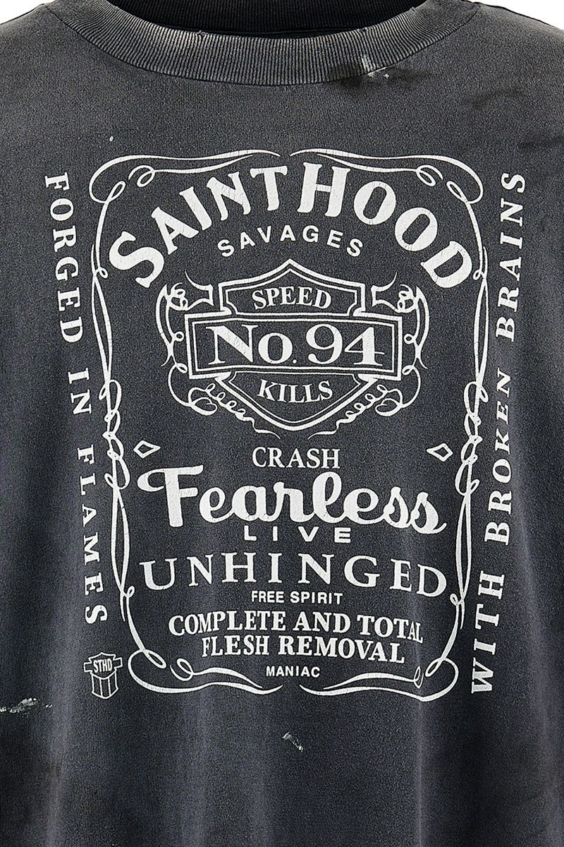 SAINT Mxxxxxx(セントマイケル) SM-HR8-0000-C70 / NH_SS TEE / STHD.FEARLESS / BLACK NEIGHBORHOOD ネイバーフッド半袖Tシャツ ブラック