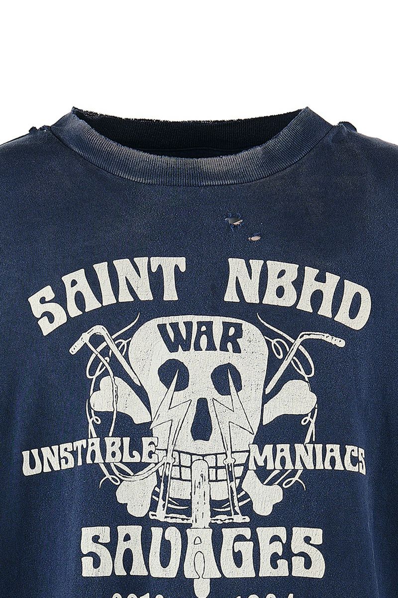 SAINT Mxxxxxx(セントマイケル)；SM-HR8-0000-C71 / NH_SS TEE / STHD.SAINTNBHD / NVY NEIGHBORHOOD ネイバーフッド半袖Tシャツ ネイビー；01