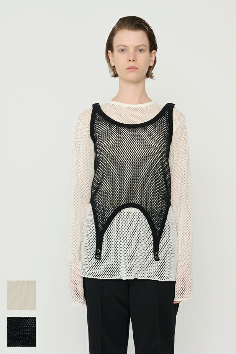 JANE SMITH(ジェーンスミス) COTTON POLYESTER MESH UP DOWN TANK TOP コットンポリエステルメッシュ アップ＆ダウン タンクトップ 25SCT-#837L