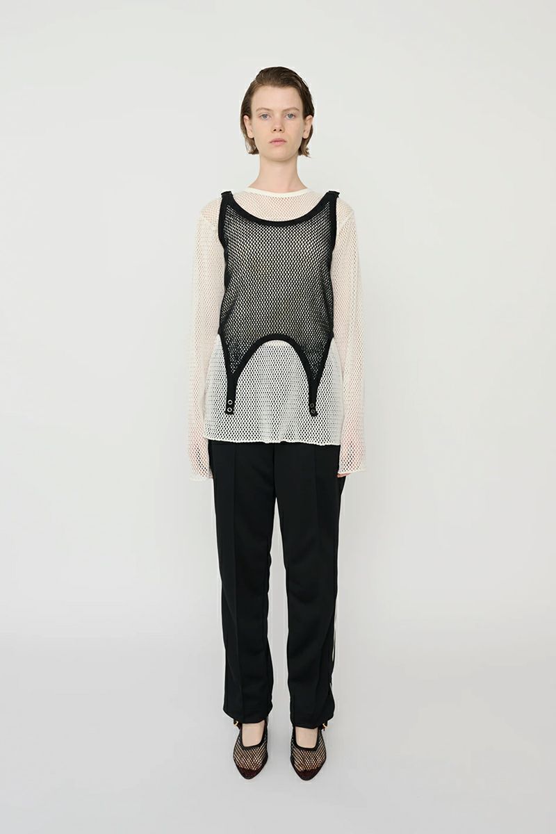 JANE SMITH(ジェーンスミス) COTTON POLYESTER MESH UP DOWN TANK TOP コットンポリエステルメッシュ アップ＆ダウン タンクトップ 25SCT-#837L