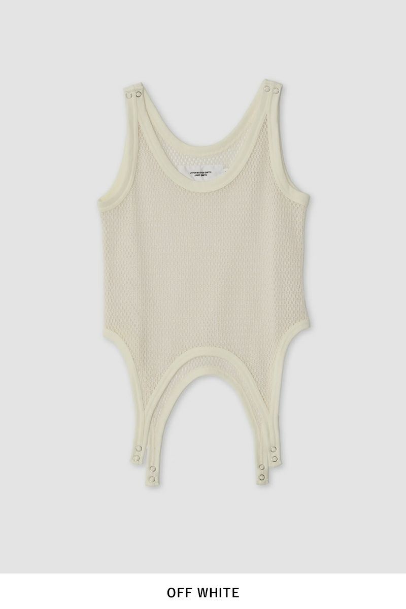 JANE SMITH(ジェーンスミス) COTTON POLYESTER MESH UP DOWN TANK TOP コットンポリエステルメッシュ アップ＆ダウン タンクトップ 25SCT-#837L