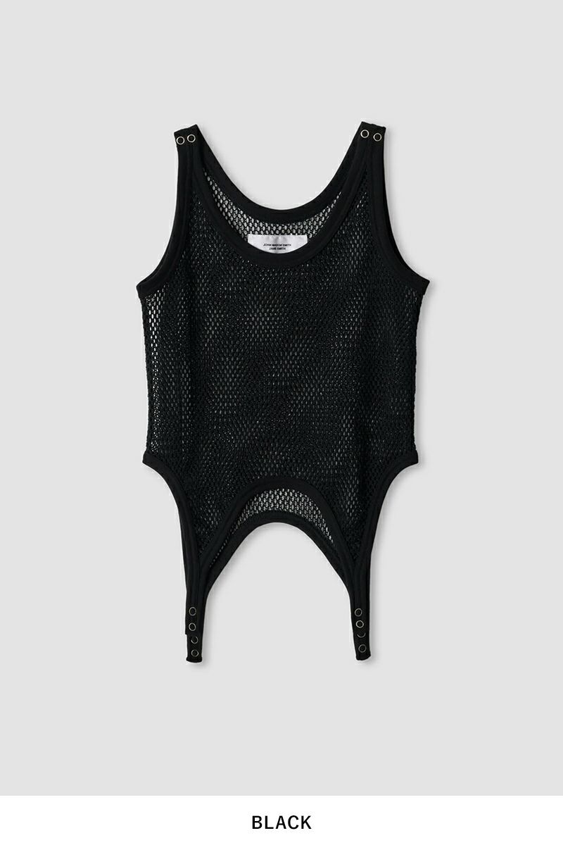JANE SMITH(ジェーンスミス) COTTON POLYESTER MESH UP DOWN TANK TOP コットンポリエステルメッシュ アップ＆ダウン タンクトップ 25SCT-#837L