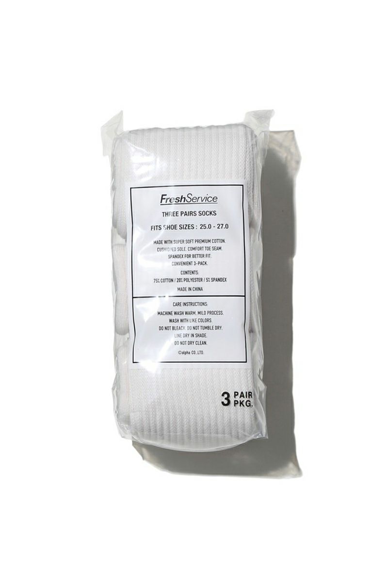 FreshService(フレッシュサービス) ORIGINAL 3-PACK SOCKS オリジナル3パックソックス FSP252-90061B