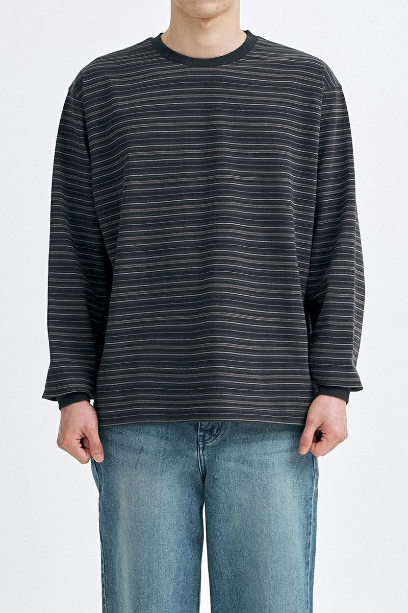 ANOTHER OFFICE(アナザーオフィス) Ordinary Multi Stripe T オーディナリーマルチストライプTシャツ AOFSTS010