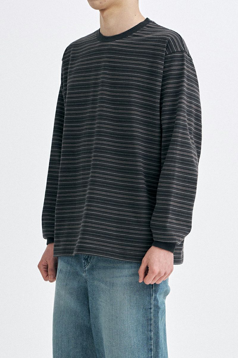 ANOTHER OFFICE(アナザーオフィス) Ordinary Multi Stripe T オーディナリーマルチストライプTシャツ AOFSTS010