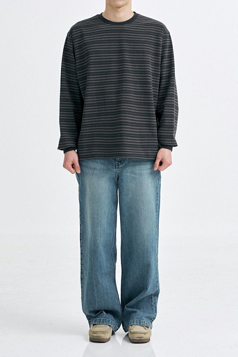 ANOTHER OFFICE(アナザーオフィス) Ordinary Multi Stripe T オーディナリーマルチストライプTシャツ AOFSTS010