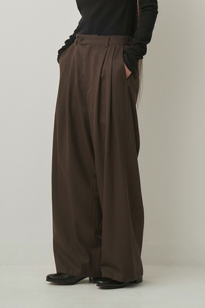 JUHA(ユハ) 2TUCK WIDE EASY PANTS 2タックワイドイージーパンツ 10220805-1