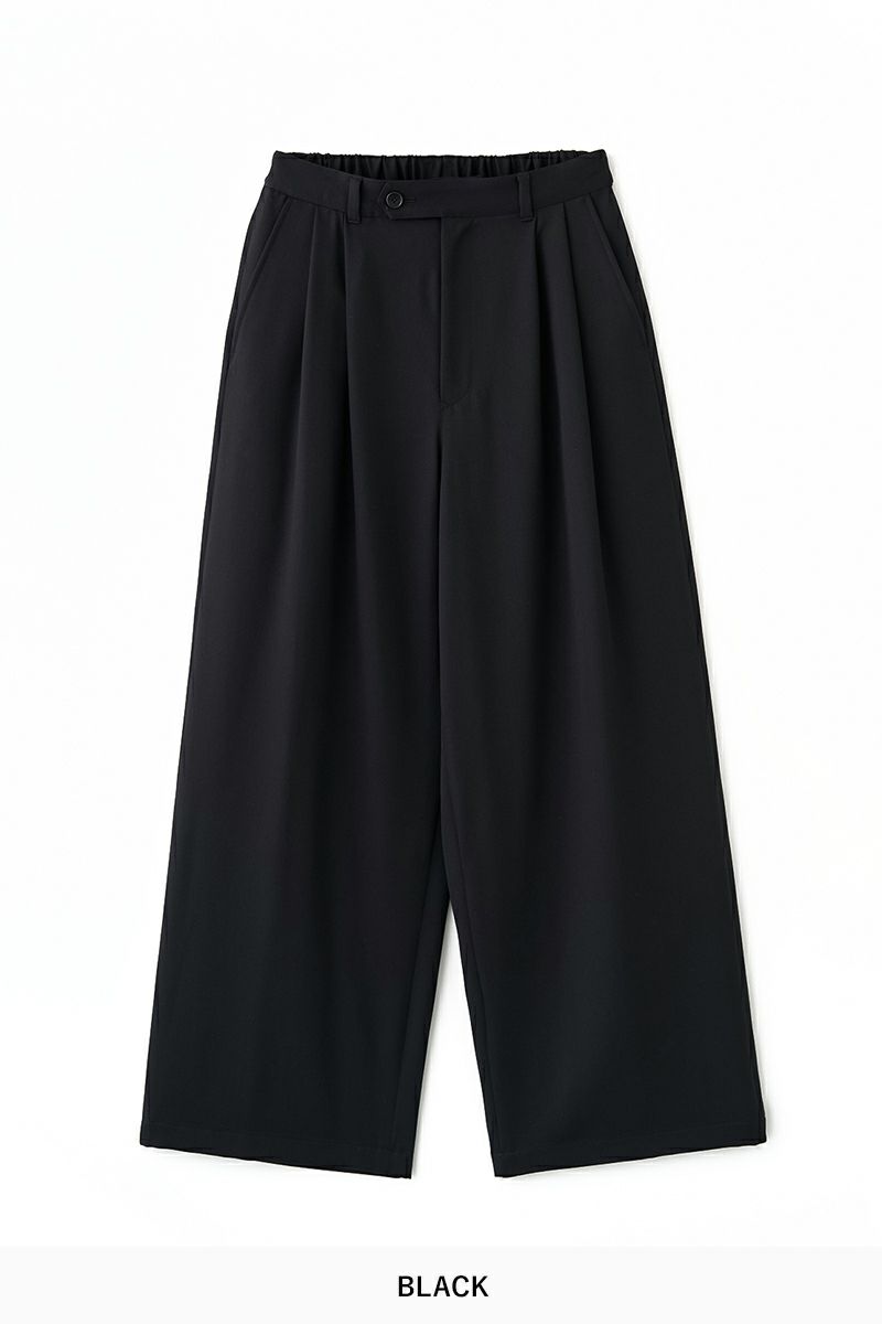 JUHA(ユハ) 2TUCK WIDE EASY PANTS 2タックワイドイージーパンツ 10220805-1
