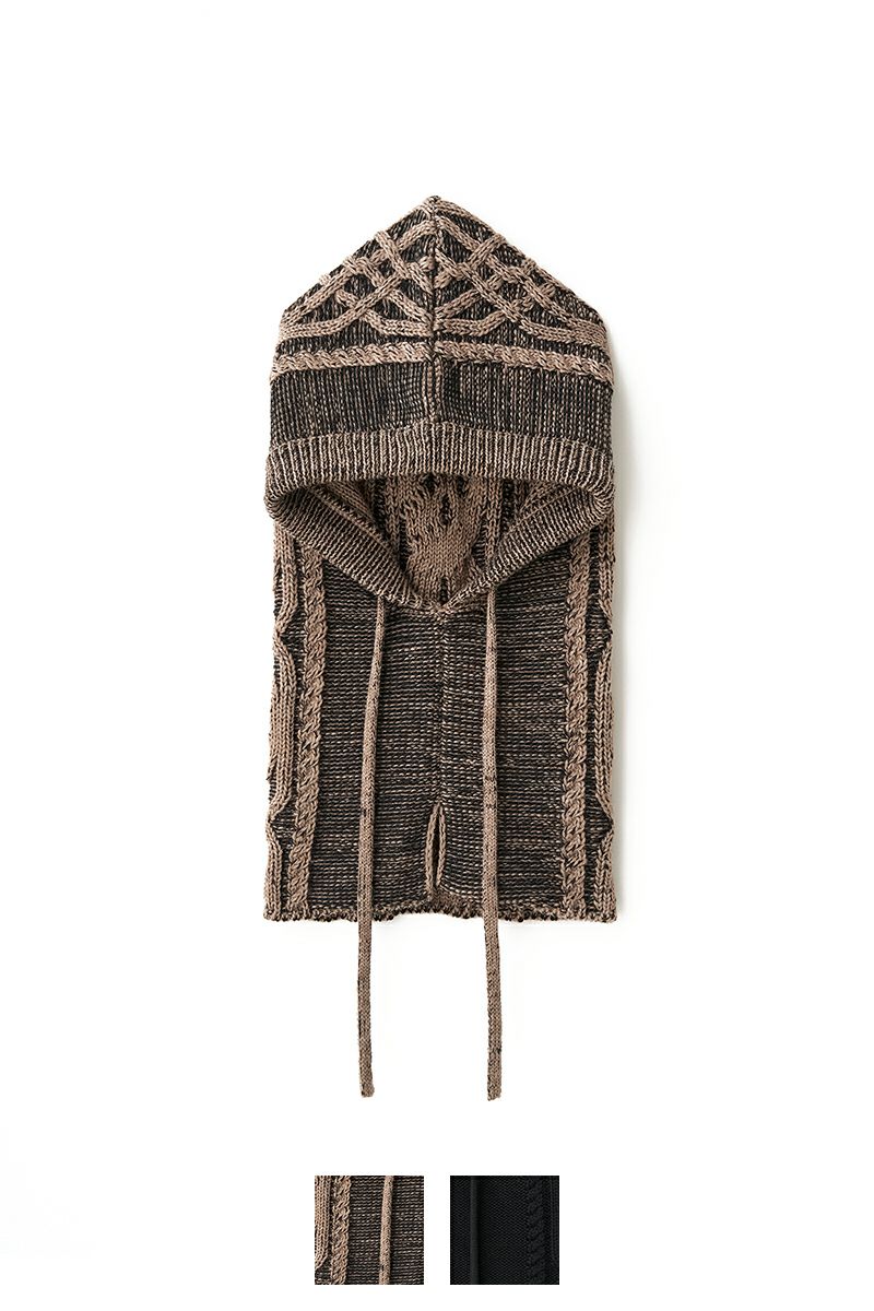 JUHA(ユハ) DUAL-TONE CABLE HOODED GAITER デュアルトーンケーブルフードゲートル 10220901