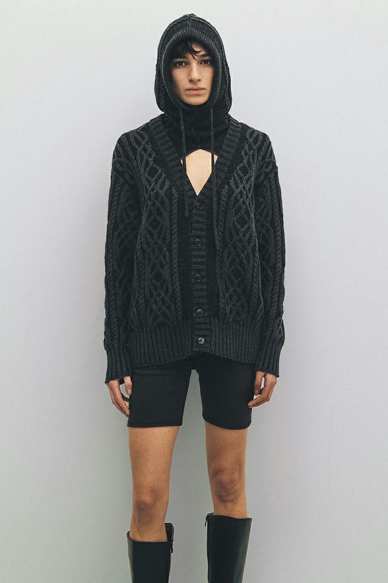 JUHA(ユハ) DUAL-TONE CABLE HOODED GAITER デュアルトーンケーブルフードゲートル 10220901