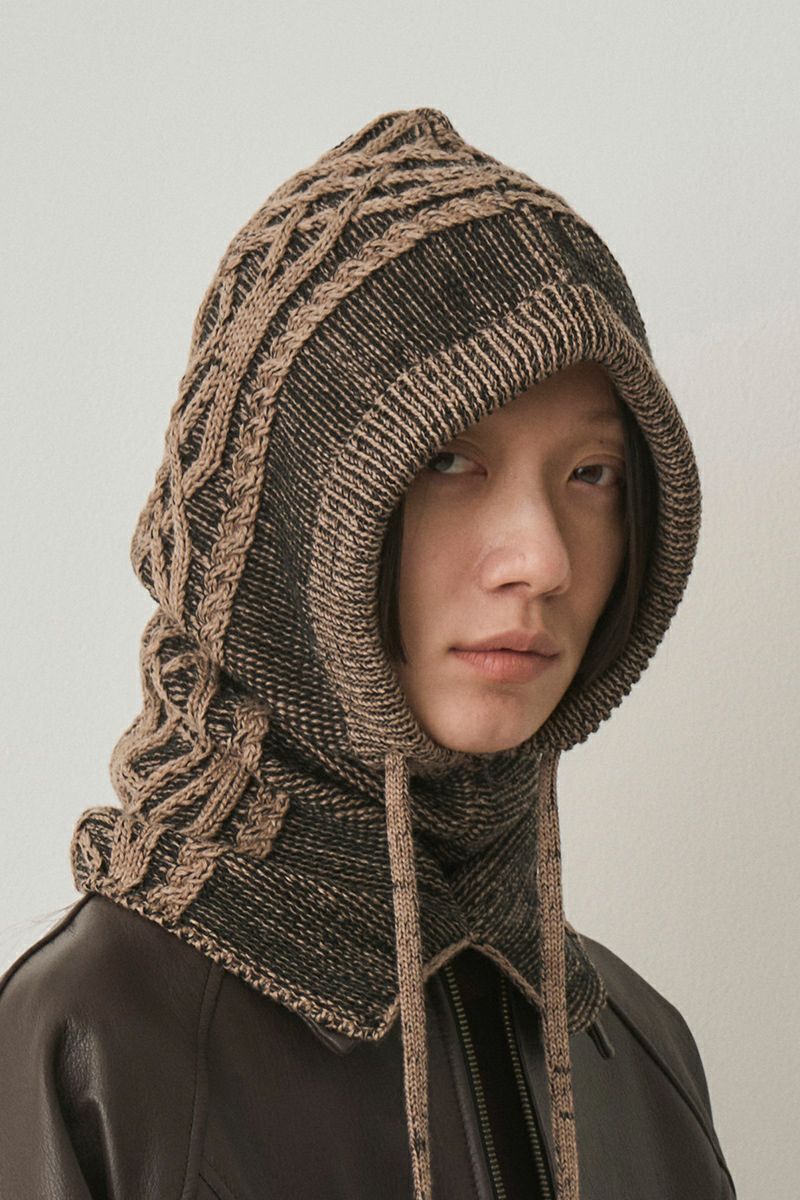 JUHA(ユハ) DUAL-TONE CABLE HOODED GAITER デュアルトーンケーブルフードゲートル 10220901