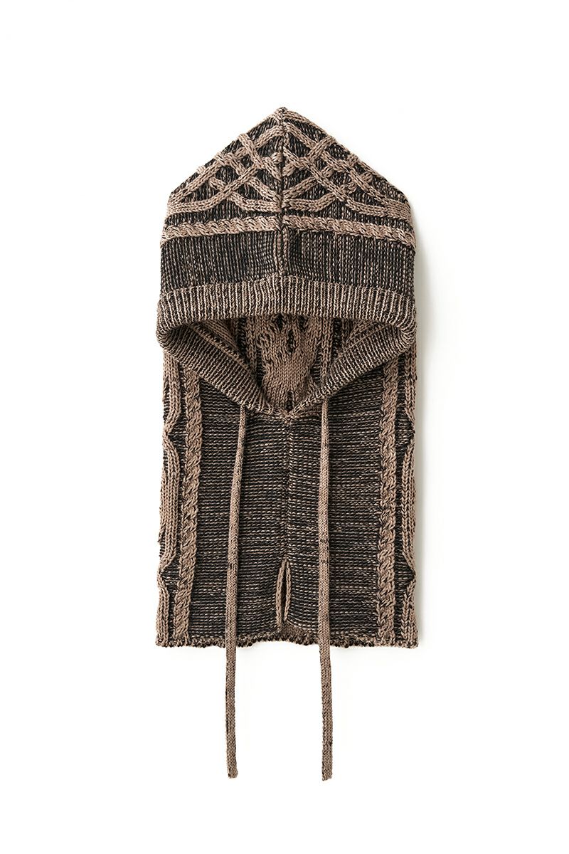 JUHA(ユハ) DUAL-TONE CABLE HOODED GAITER デュアルトーンケーブルフードゲートル 10220901