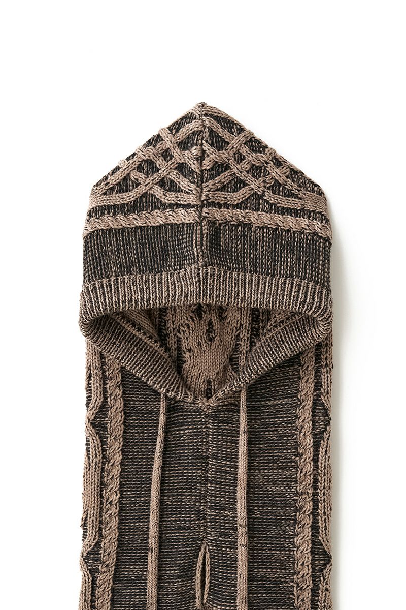 JUHA(ユハ) DUAL-TONE CABLE HOODED GAITER デュアルトーンケーブルフードゲートル 10220901