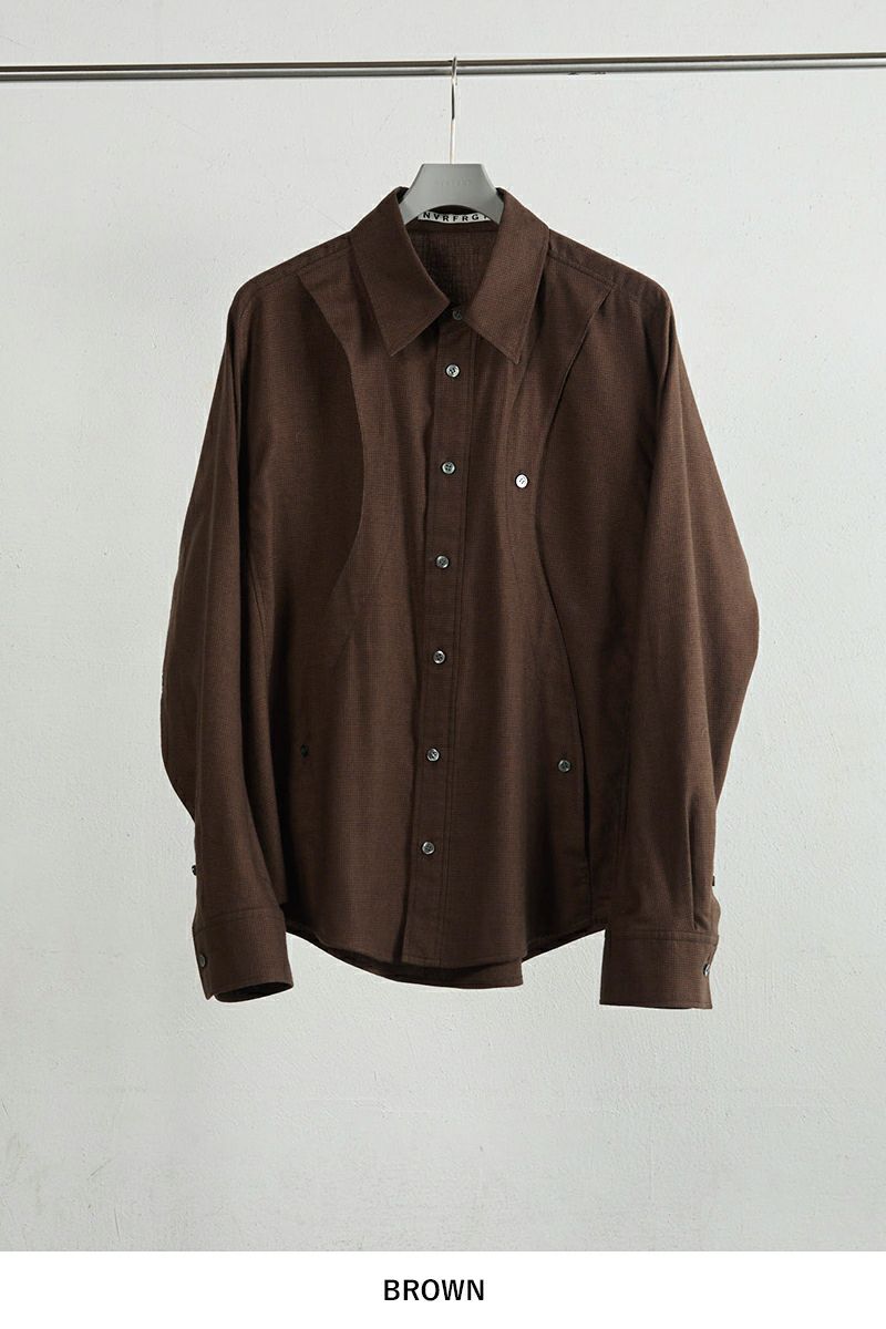 NVRFRGT(ネバーフォーゲット) PLAID LONG SLEEVE SHIRT プレイド長袖シャツ NF252S01