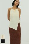 CLANE(クラネ) DRAPE SATIN CAMISOLE TOPS ドレープサテンキャミソールトップス 18122-4282