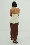 CLANE(クラネ) DRAPE SATIN CAMISOLE TOPS ドレープサテンキャミソールトップス 18122-4282