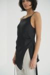 CLANE(クラネ) DRAPE SATIN CAMISOLE TOPS ドレープサテンキャミソールトップス 18122-4282