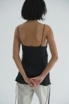 CLANE(クラネ) DRAPE SATIN CAMISOLE TOPS ドレープサテンキャミソールトップス 18122-4282
