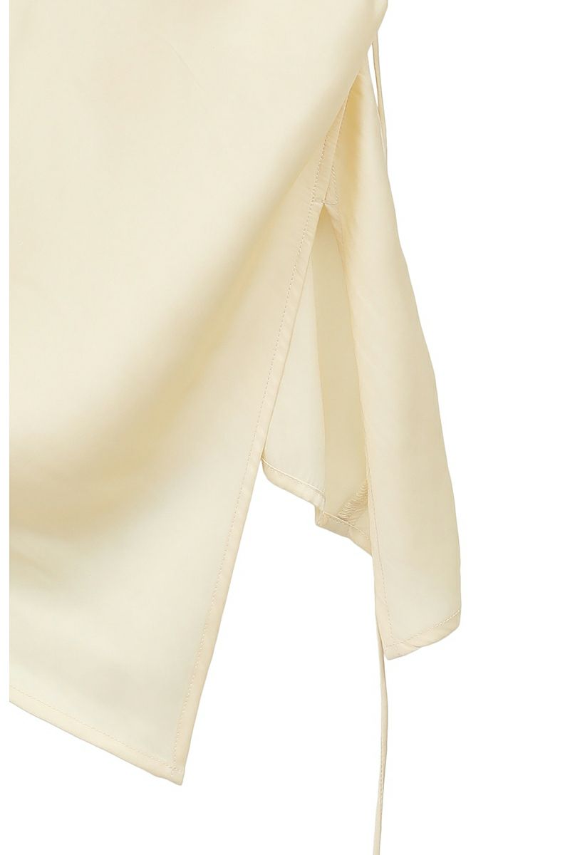 CLANE(クラネ) DRAPE SATIN CAMISOLE TOPS ドレープサテンキャミソールトップス 18122-4282