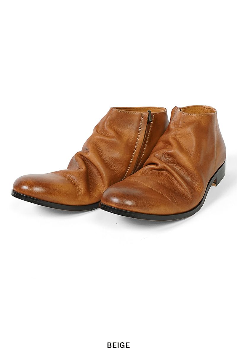 PADRONE(パドローネ) SHORT SIDE ZIP BOOTS TRACY ショートサイドジップブーツ トレイシー PU8395-1203-12C