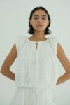 CLANE(クラネ) W FACE SLEEVELESS RIBBON TOPS ダブルフェイススリーブレスリボントップス 18122-4232