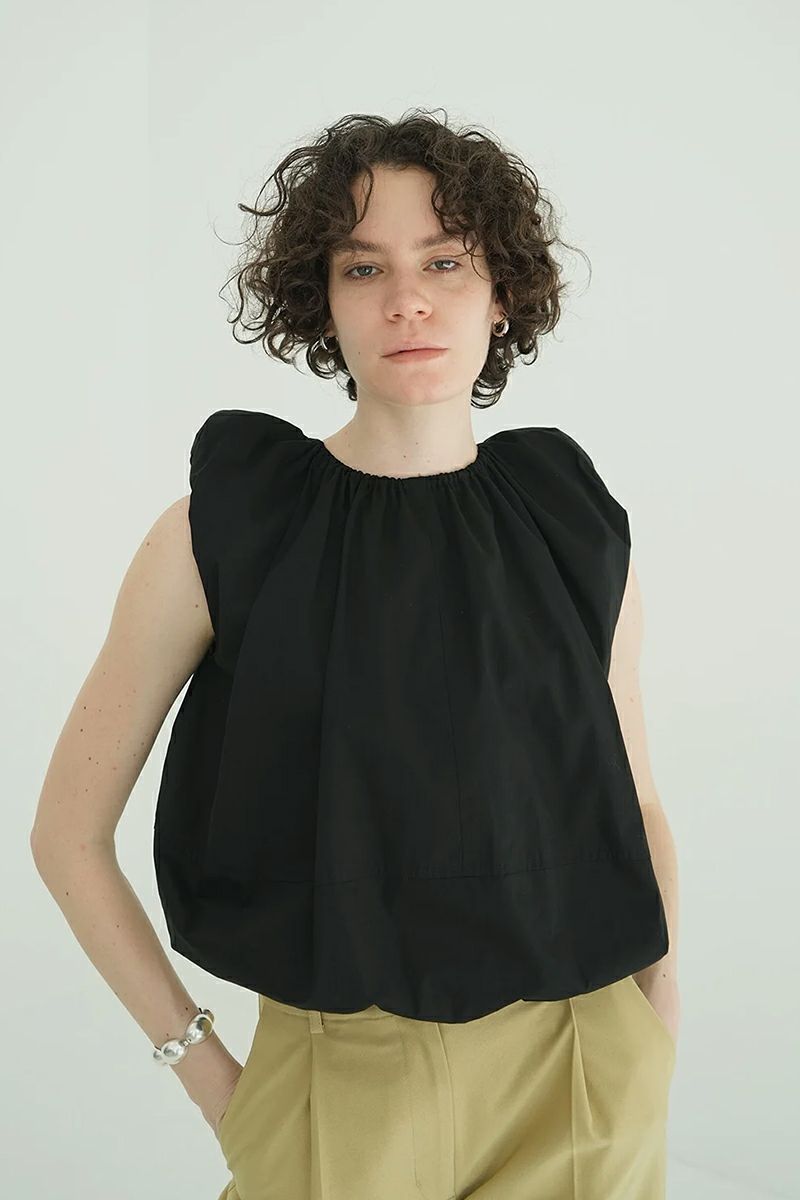 CLANE(クラネ) W FACE SLEEVELESS RIBBON TOPS ダブルフェイススリーブレスリボントップス 18122-4232