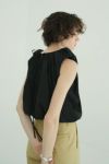 CLANE(クラネ) W FACE SLEEVELESS RIBBON TOPS ダブルフェイススリーブレスリボントップス 18122-4232