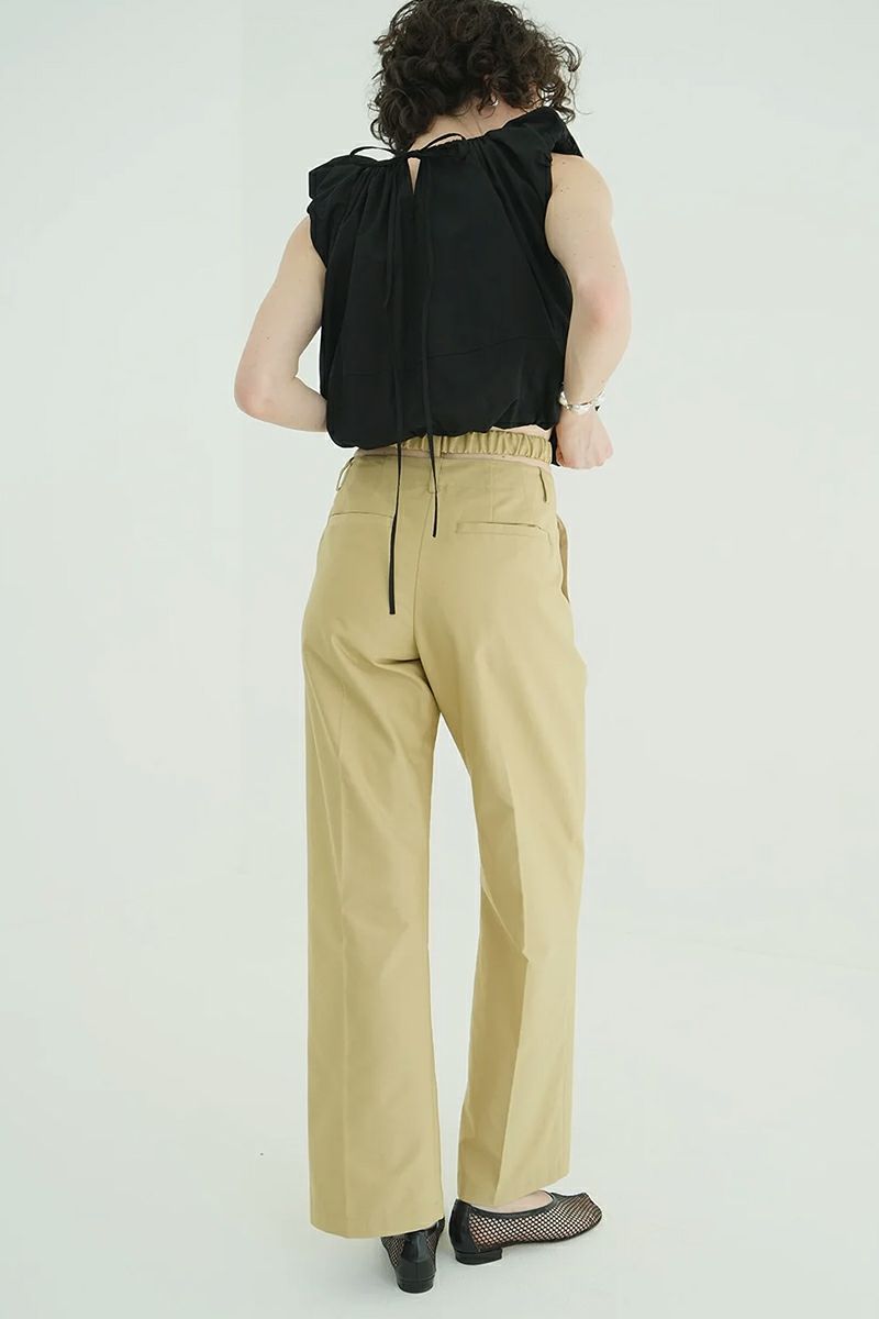 CLANE(クラネ) W FACE SLEEVELESS RIBBON TOPS ダブルフェイススリーブレスリボントップス 18122-4232