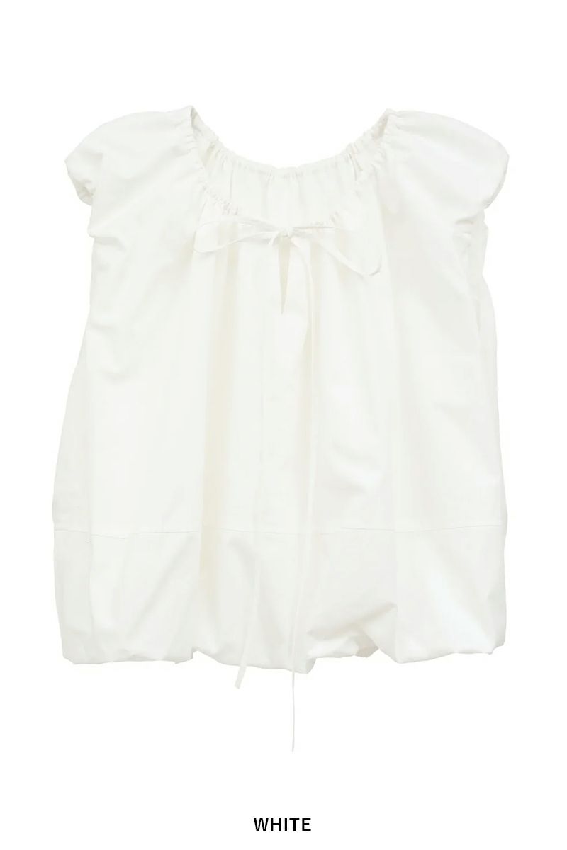 CLANE(クラネ) W FACE SLEEVELESS RIBBON TOPS ダブルフェイススリーブレスリボントップス 18122-4232