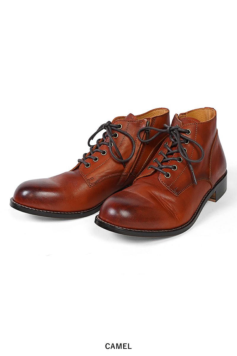 PADRONE(パドローネ) CHUKKA BOOTS with SIDE ZIP BAGGIO チャッカブーツ サイドジップ バッジオ PU7358-1205-13D