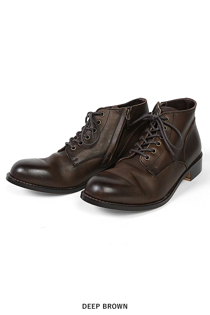 PADRONE(パドローネ) CHUKKA BOOTS with SIDE ZIP BAGGIO チャッカブーツ サイドジップ バッジオ PU7358-1205-13D