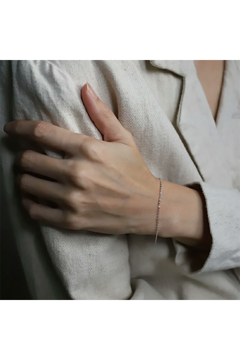 TEN.(テン) フラットケーブルチェーンブレスレット SV br-0044