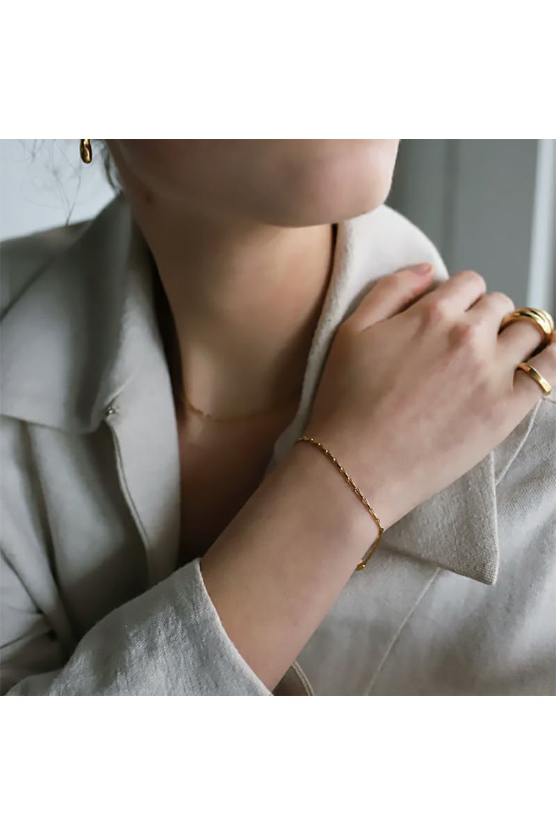 TEN.(テン) バリーコーンチェーンブレスレット GD brg-0045