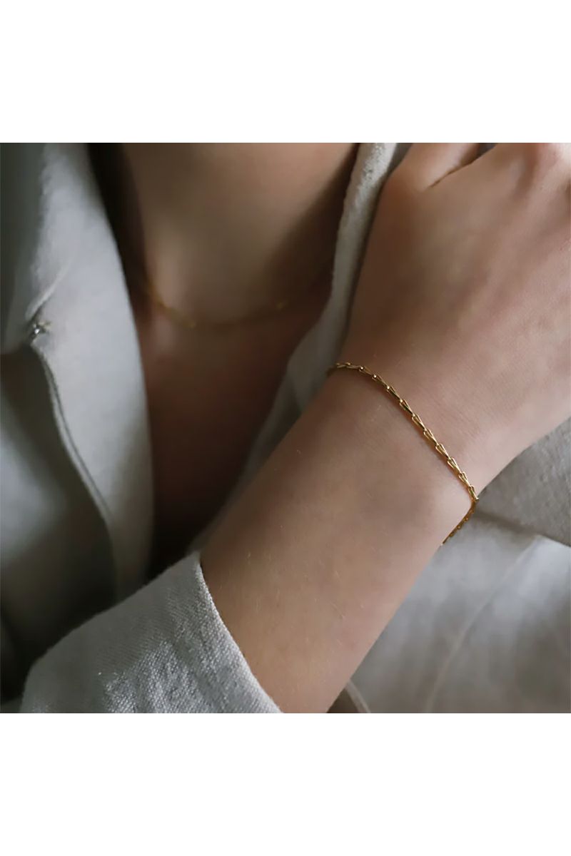 TEN.(テン) バリーコーンチェーンブレスレット GD brg-0045