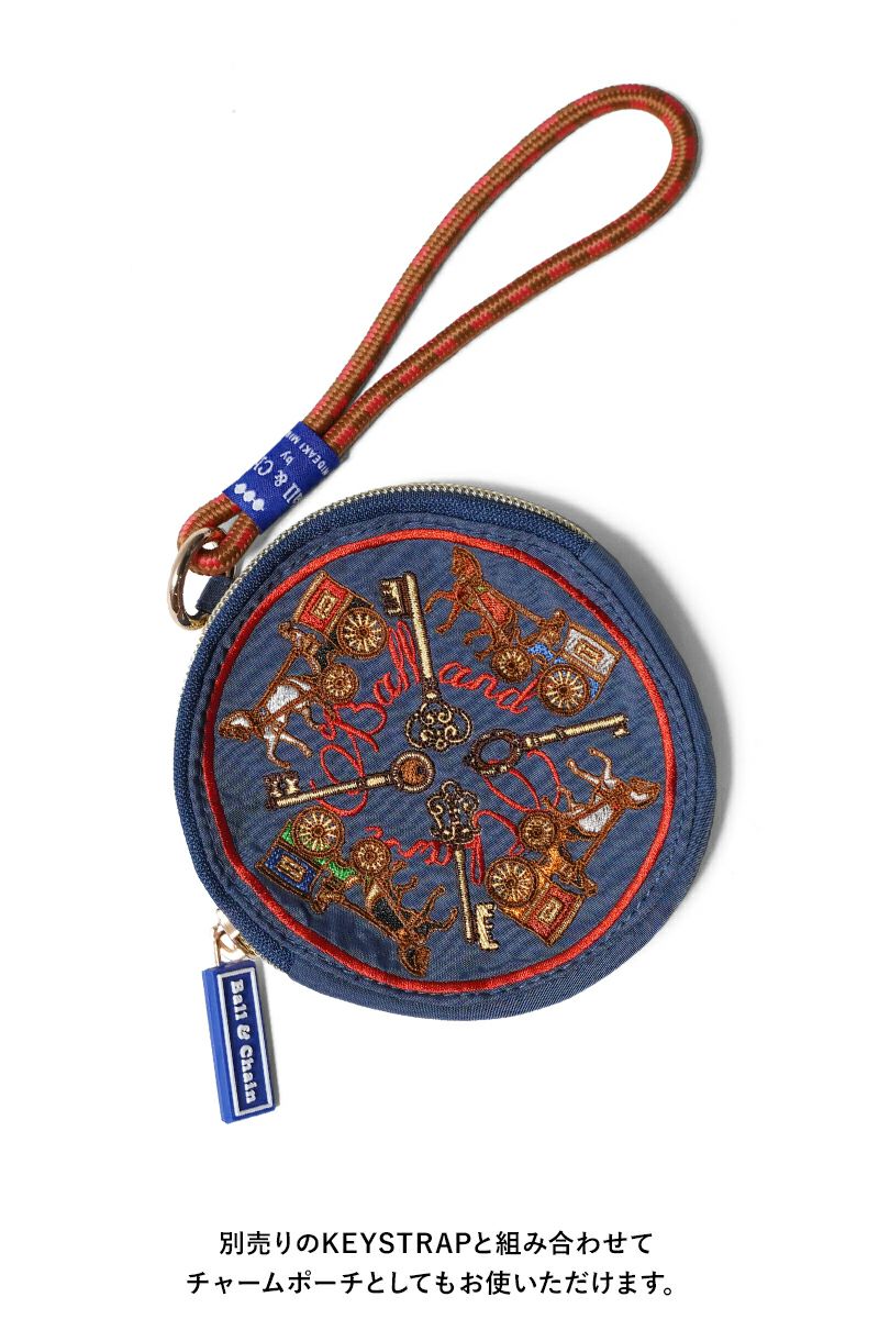 Ball & Chain(ボールアンドチェーン) Key & Carriage Round(P) キーアンドキャリッジ ラウンドポーチ 301638