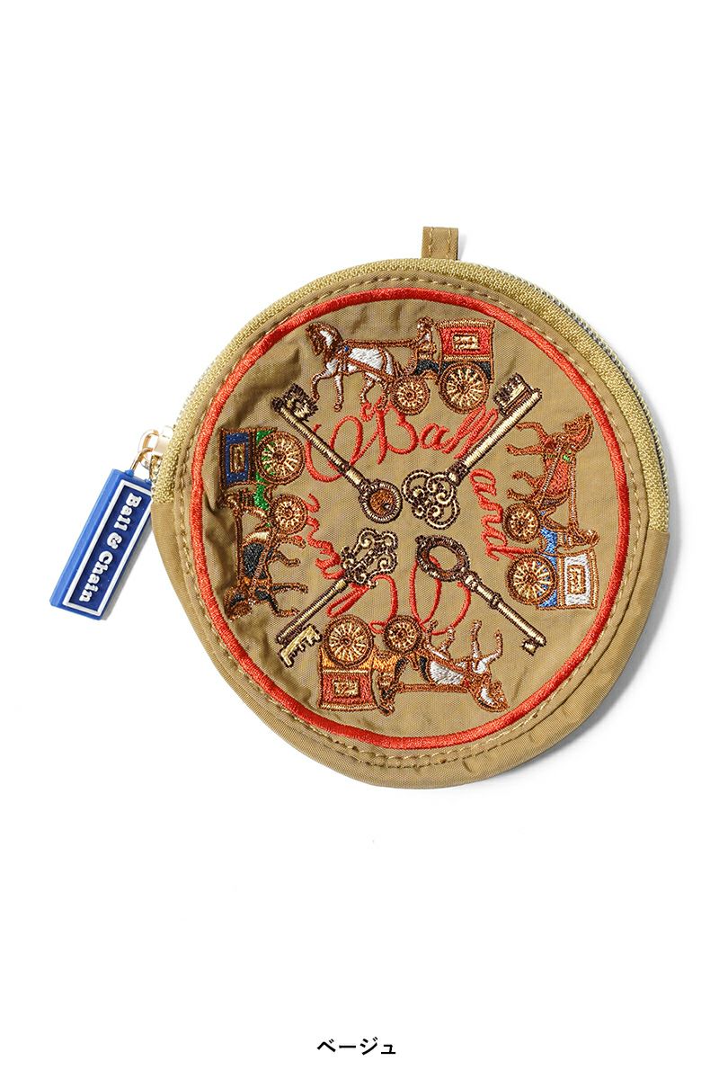 Ball & Chain(ボールアンドチェーン) Key & Carriage Round(P) キーアンドキャリッジ ラウンドポーチ 301638