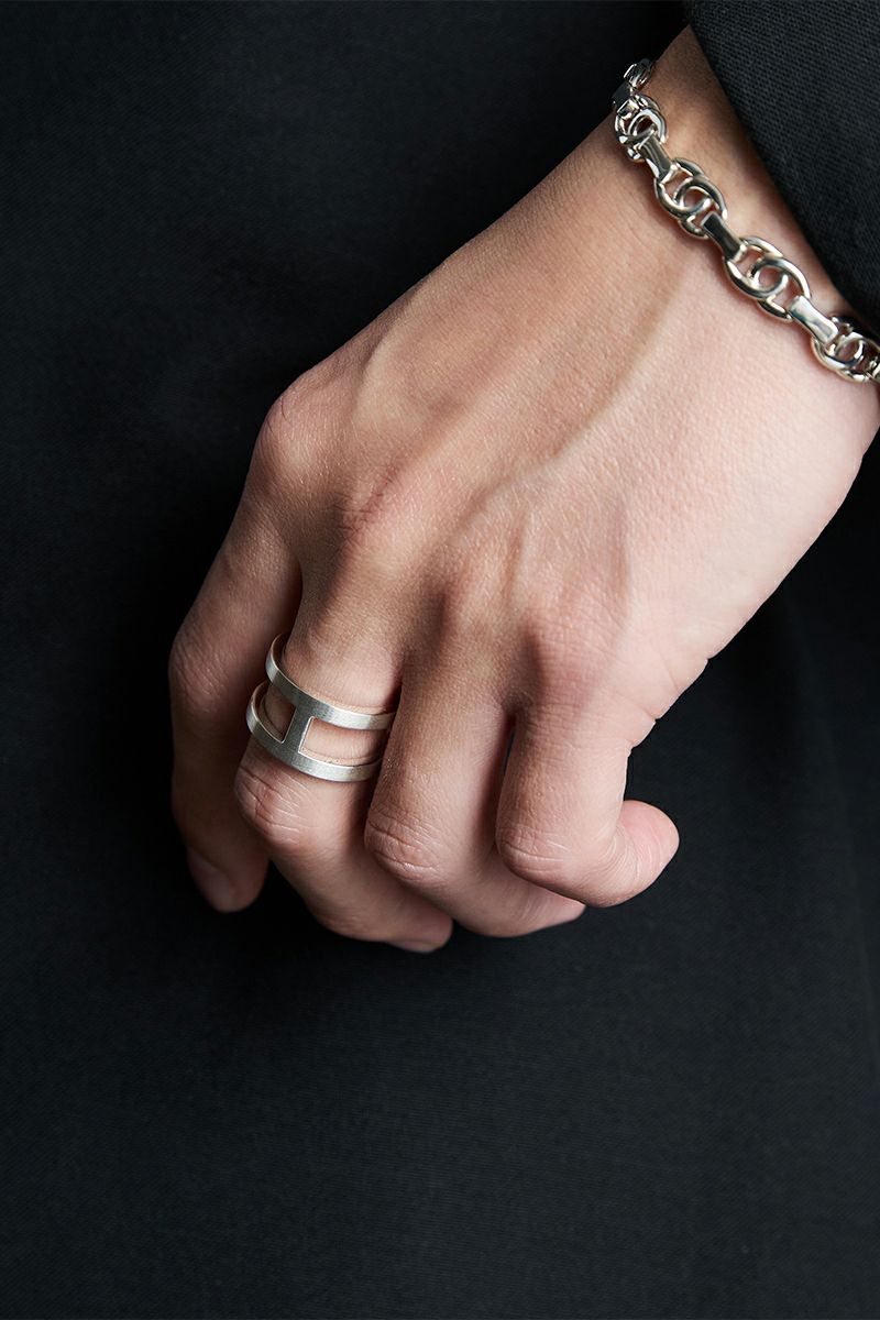 XOLO(ショロ) H with Hair Line Ring Hウィズヘアラインリング XOR112