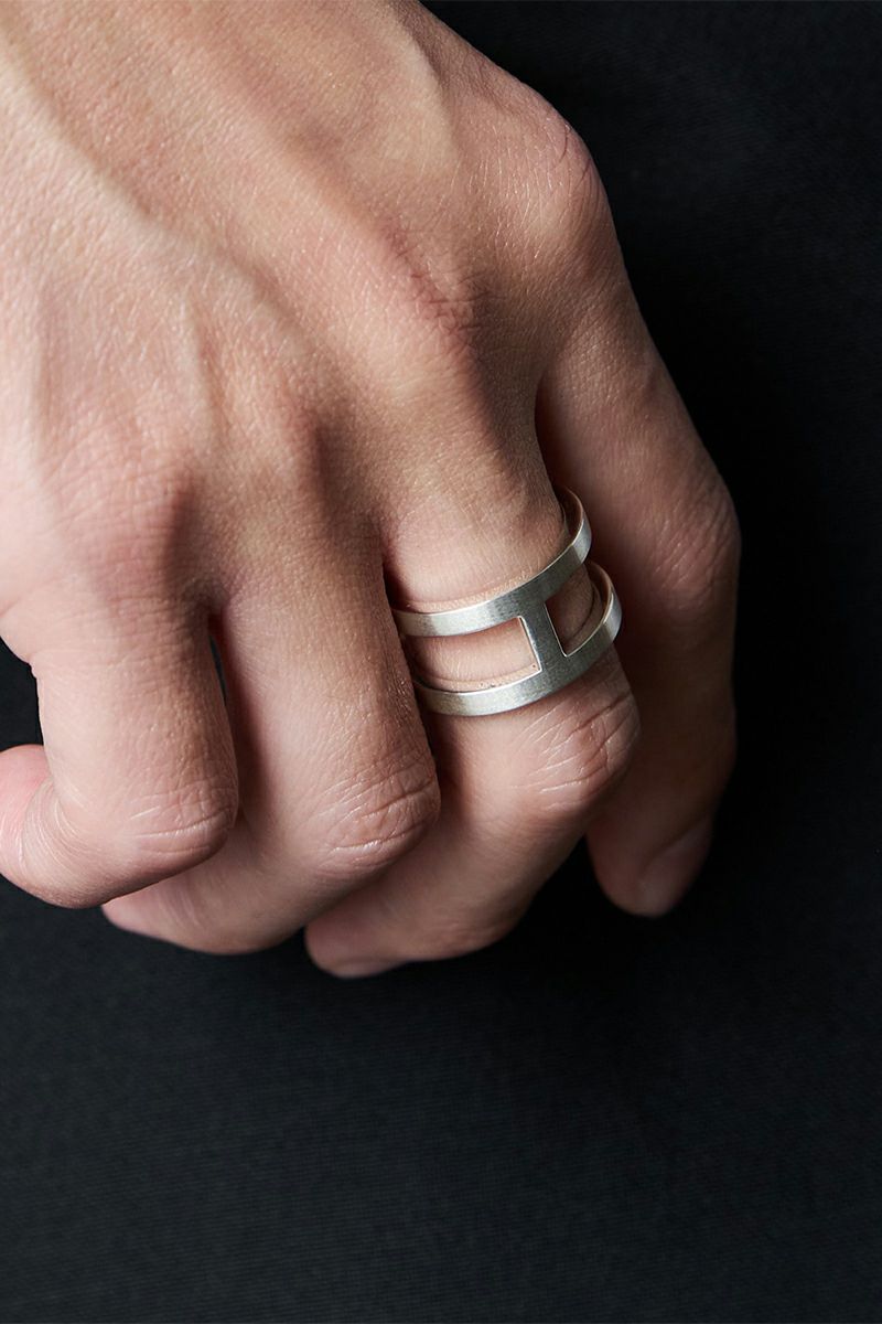 XOLO(ショロ) H with Hair Line Ring Hウィズヘアラインリング XOR112