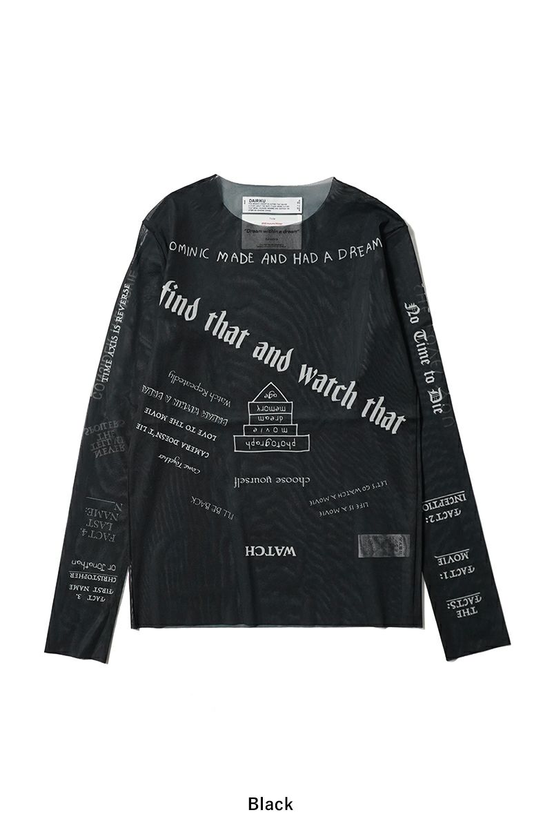 DAIRIKU(ダイリク) "TATTOO" Second Skin Tee タトゥーセカンドスキンTシャツ 25AW C7