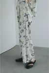 MANOF(マノフ) BLURRED FLOWER WIDE PANTS フラワーワイドパンツ 89110-7012