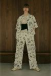 MANOF(マノフ) BLURRED FLOWER WIDE PANTS フラワーワイドパンツ 89110-7012